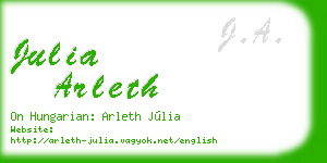 julia arleth business card